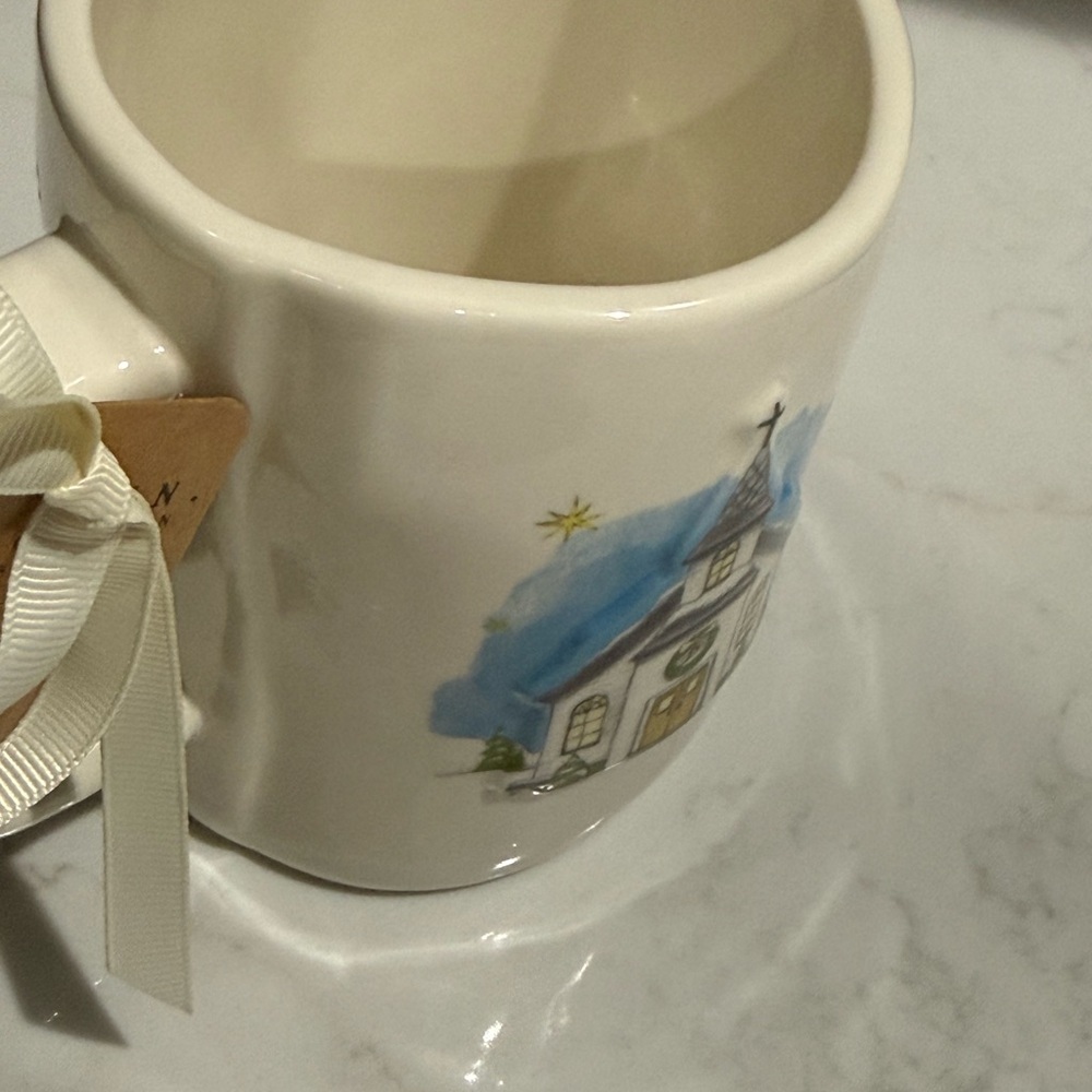 Rae Dunn Double-sided OH HOLY NIGHT & Church with stars ✨ Mug - Picture 6 of 8
